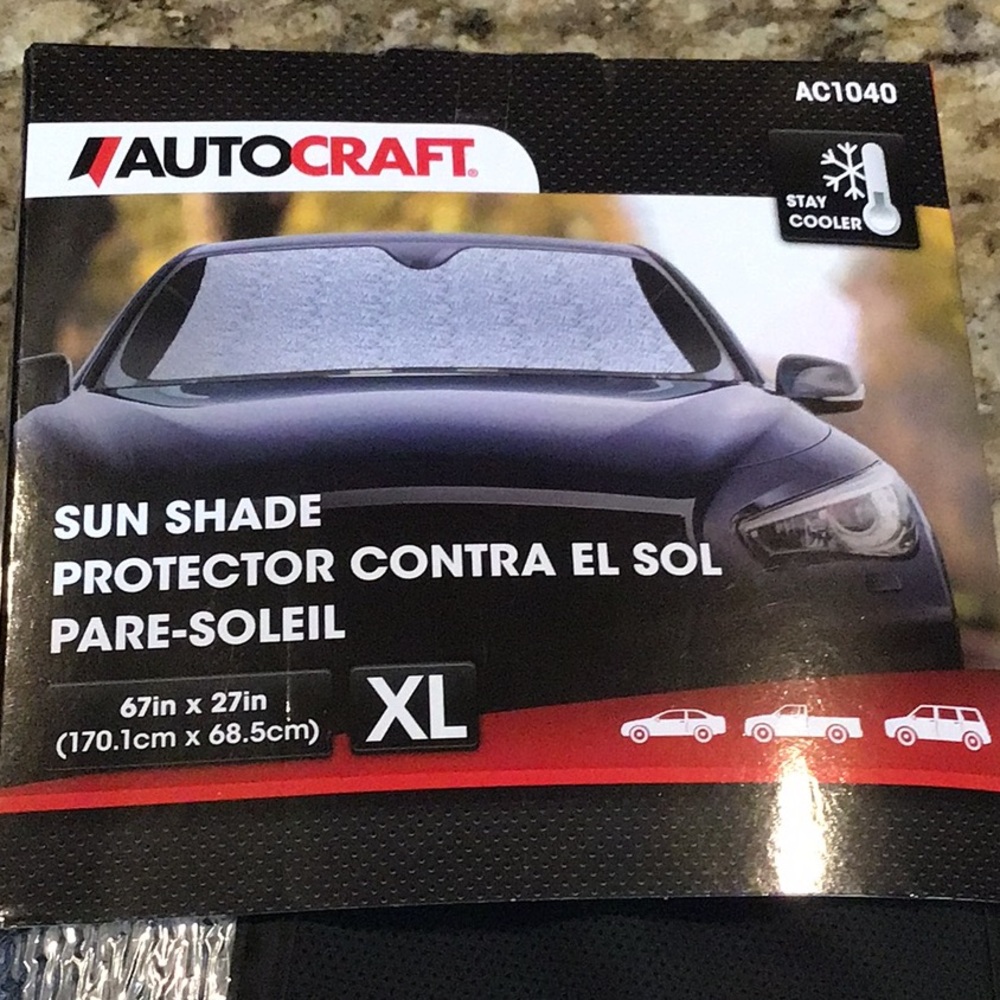 Sun Shade 67 in x 27 inch.  New in package